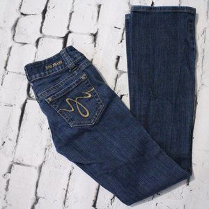 Z CO DARK BLUE JEANS, BOOT CUT, SIZE 1